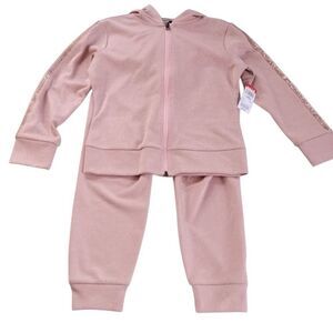 Girls Track Jogger Sweat Suit Athletic Set Size L